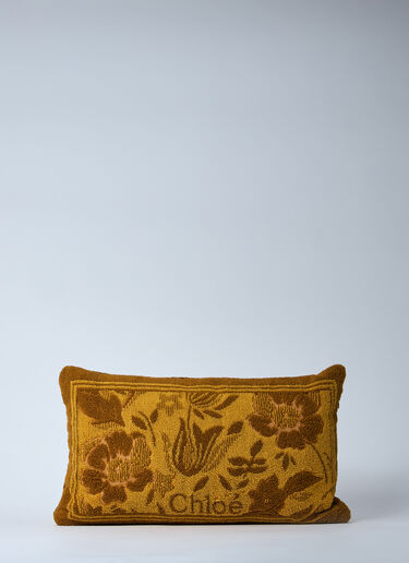 Logo Motif Beach Pillow Chloé Logo Motif Beach Pillow Yellow chl0261054
