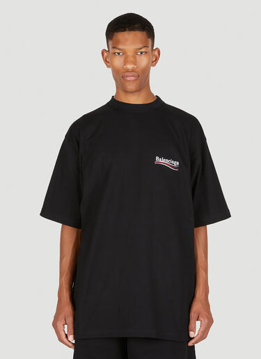 Balenciaga Logo Print T-Shirt Black bal0149022