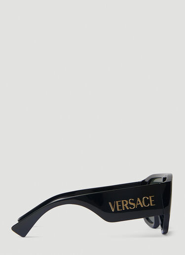 Versace 徽标铭牌飞行员太阳镜 黑色 lxv0151004