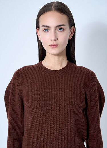 JW Anderson Puff Sleeve Sweater Brown jwa0260008