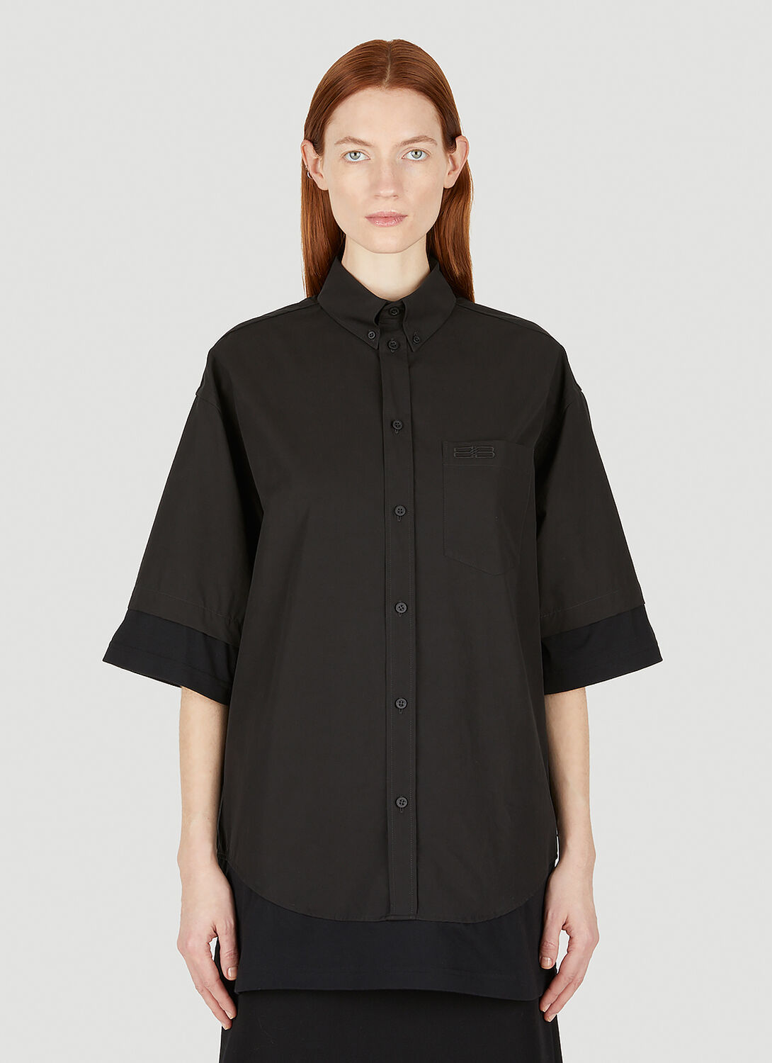 Balenciaga Oversized Shirt In Black