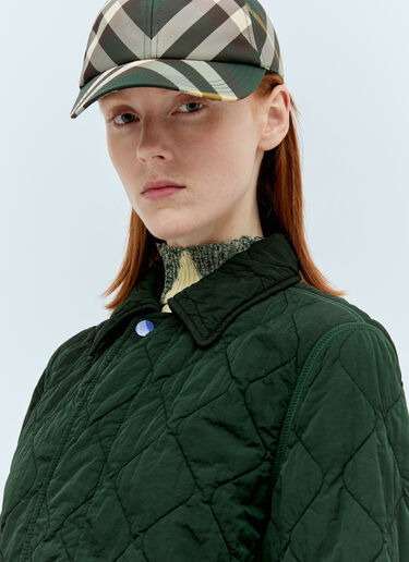 Burberry 쇼트 퀼팅 마감 카 코트 그린 bur0255033