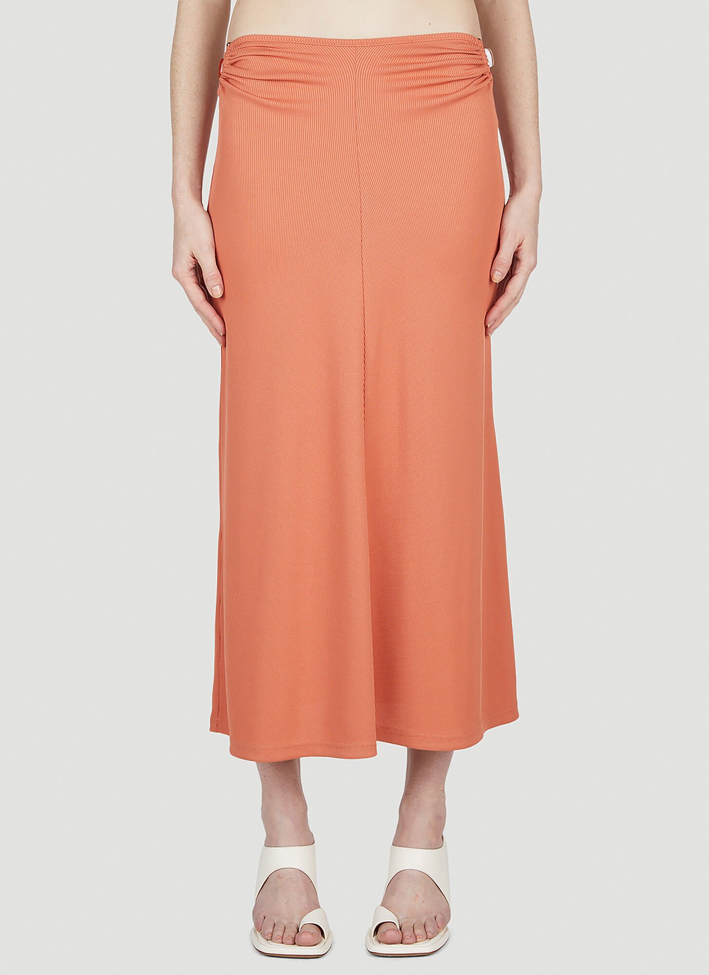 Christopher Esber Women's Crystal Orbit Maxi Skirt In Orange