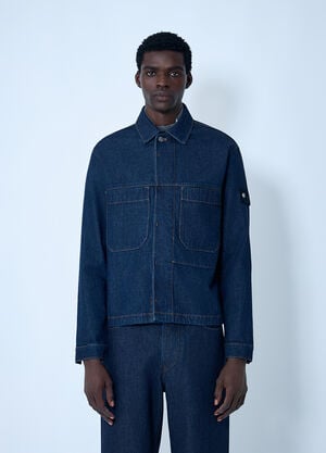 Stone Island Denim Compass Patch Shirt Denim sto0162089