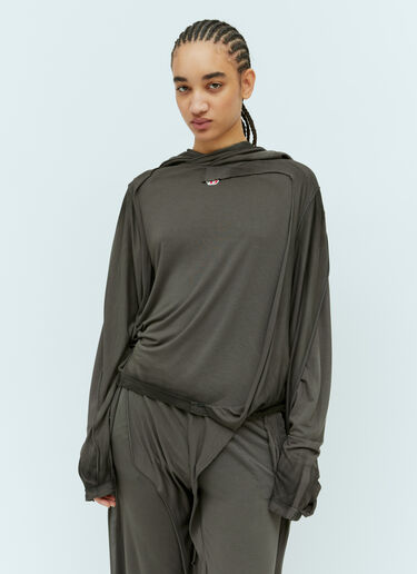 Diesel T-Ago Hooded Sweatshirt Grey dsl0257014