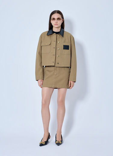 LN-CC® - Balenciaga: Cotton Mini Skirt - Beige Balenciaga Cotton Mini Skirt Beige bal0265021