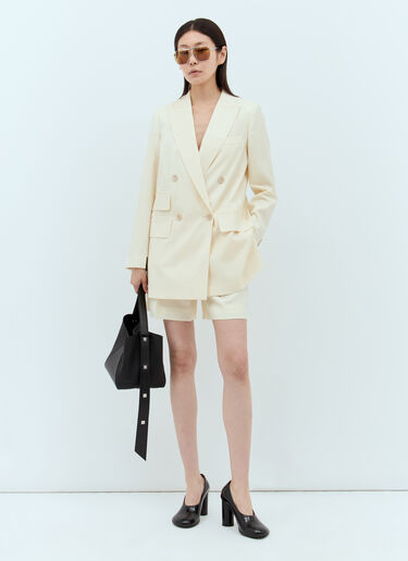 Max Mara 울 캔버스 쇼츠 크림 max0257016