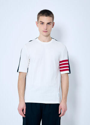 Thom Browne Contrast Four-Bars T-Shirt Grey thb0159002