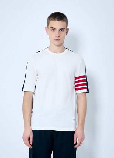 Thom Browne 撞色四杠 T 恤  白色 thb0160003