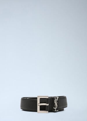 Saint Laurent Cassandre Thin Belt Black sla0235053