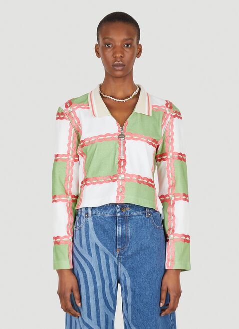 Ahluwalia Studio Jade Polo Top White ahl0250008