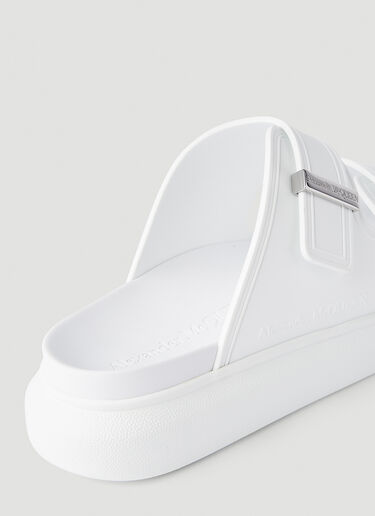 Alexander McQueen Hybrid Rubber Slides White amq0145076