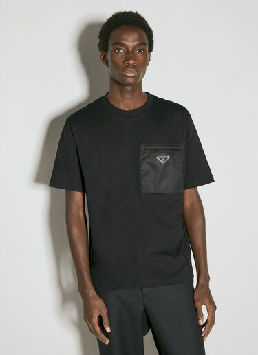 Prada Re-Nylon Pocket Jersey T-Shirt Black pra0155013