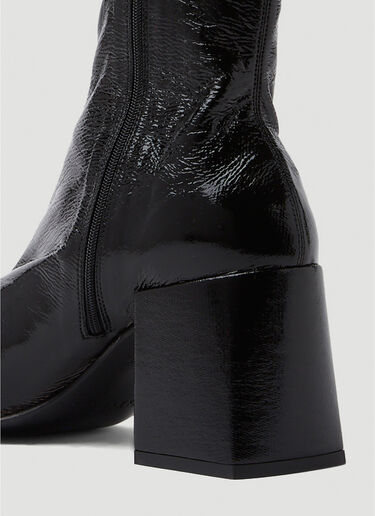 Courrèges Vinyl Ankle Boots Black cou0249032