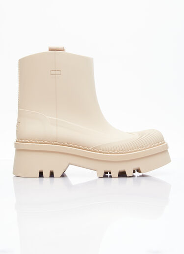 Chloé Raina Rain Boots Beige chl0255032