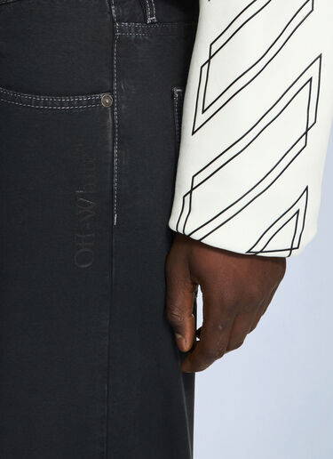 LN-CC® - Off-White: Half Arrow Slim Relaxed Pants - Black Off-White Half Arrow Slim Relaxed Pants Black ofw0164455