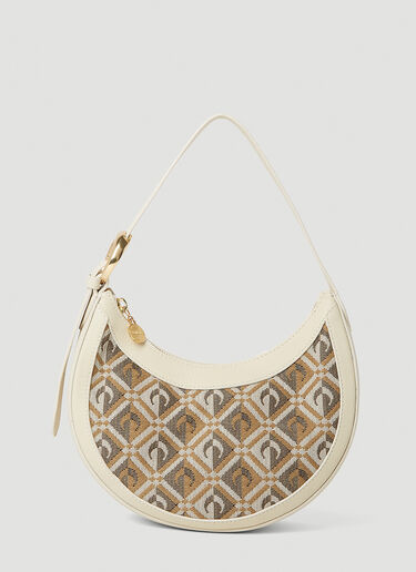 Marine Serre Diamant Regenerated Jacquard Shoulder Bag Beige mrs0252036