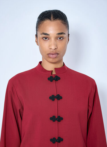 LN-CC® - RÓHE: Pankou Closure Jacket - Red RÓHE Pankou Closure Jacket Red roe0265003