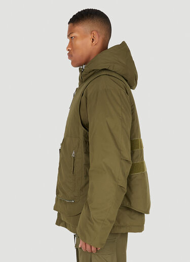 Helmut Lang 코튼 나일론 퍼퍼 재킷 카키 hlm0147003