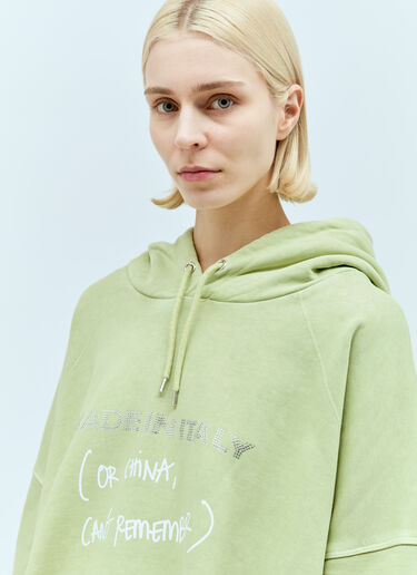 AVAVAV Cyrstal Embellished Hooded Sweatshirt Green ava0255001