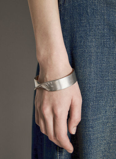 MM6 Maison Margiela Twisted Cuff Silver mmm0255025