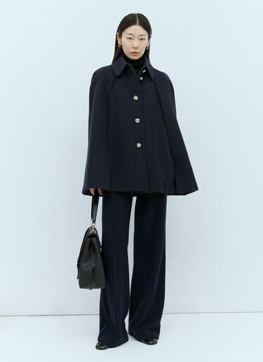 Chloé Short Cape Coat Navy chl0255005