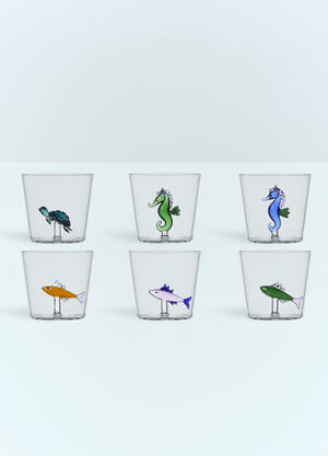 POLSPOTTEN Set Of Six Marine Garden Tumblers Blue wps0691443