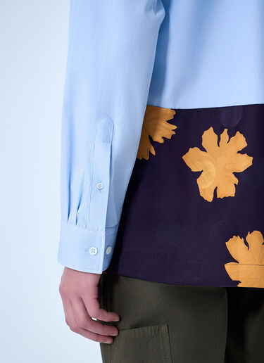 Dries Van Noten Contrast Cotton Shirt Blue dvn0163007