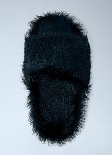 LN-CC® - Rick Owens: Chancla Slides - Black Rick Owens Chancla Slides Black ric0165017