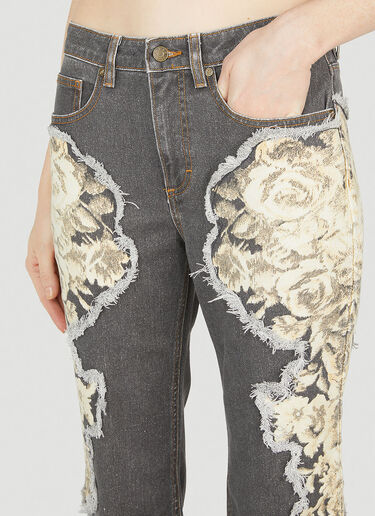 Guess USA Floral Printed Flared Jeans Grey gue0252014