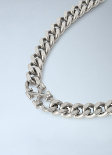 LN-CC® - Off-White: Arrow Chain Necklace - Grey Off-White Arrow Chain Necklace Grey ofw0164446