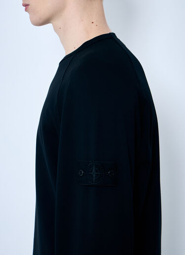 Stone Island Ghost Logo Patch Sweatshirt Black sto0160042