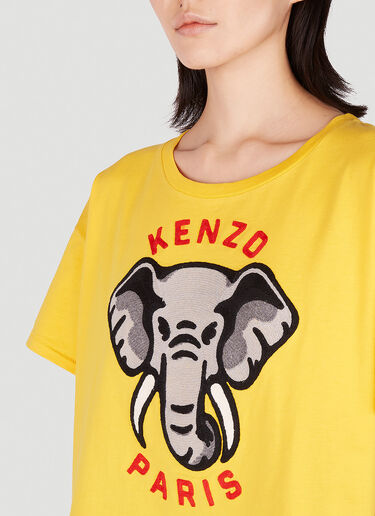 Kenzo Embroidered T-Shirt Yellow knz0252009