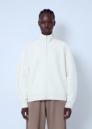 Max Mara Raglan Sleeve High-Neck Pullover White max0266054