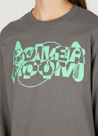 Boiler Room x P.A.M. ロゴプリントロングスリーブTシャツ グレー bor0350006