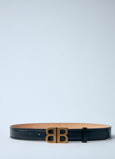 Balenciaga BB Soft Leather Belt Black bal0259039