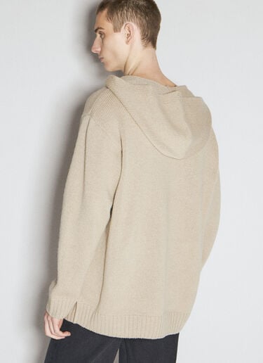 UNDERCOVER Lace-Up Hooded Sweater Beige und0154004
