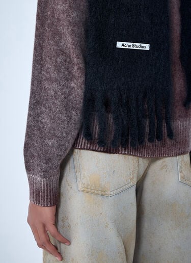 Acne Studios Fringed Wool Scarf Black acn0163007