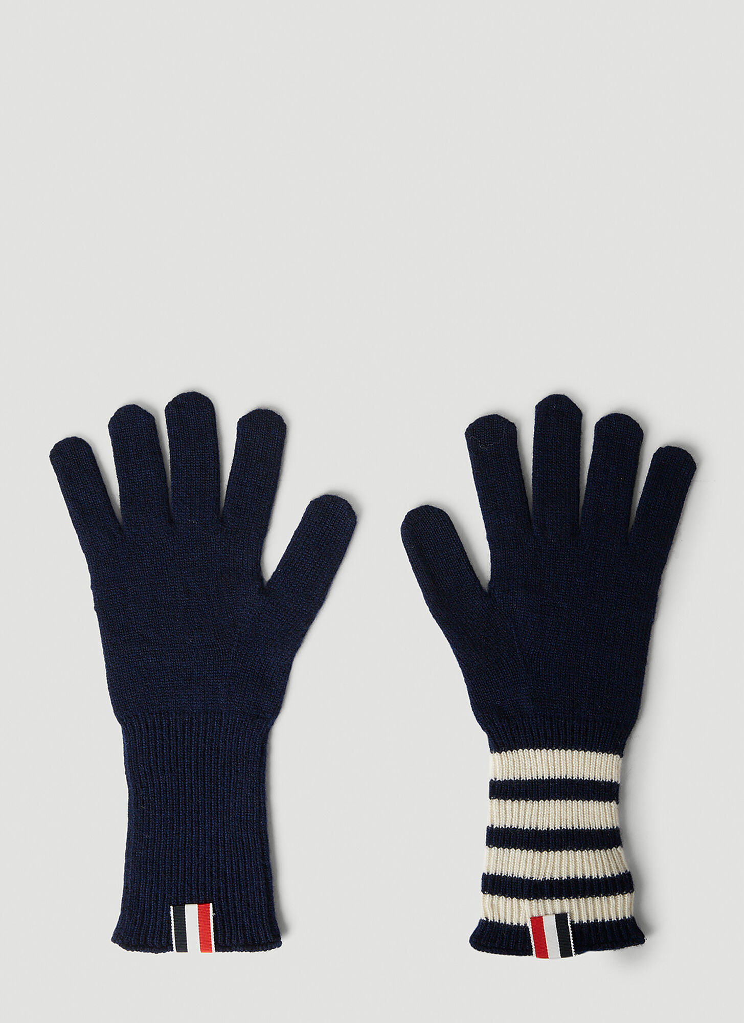 THOM BROWNE THOM BROWNE FOUR BAR STRIPE GLOVES MALE NAVYMALE