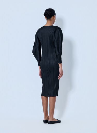 Pleats Please Issey Miyake Pleated Midi Dress Black plp0264006