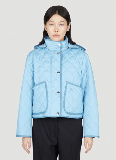 Burberry 菱格绗缝短款夹克 蓝色 bur0253014