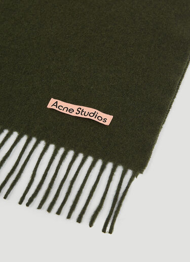 Narrow Wool Scarf Acne Studios Narrow Wool Scarf Dark Green acn0153032
