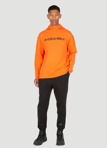 A-COLD-WALL* Essential Logo Print Hooded Sweatshirt Orange acw0149009