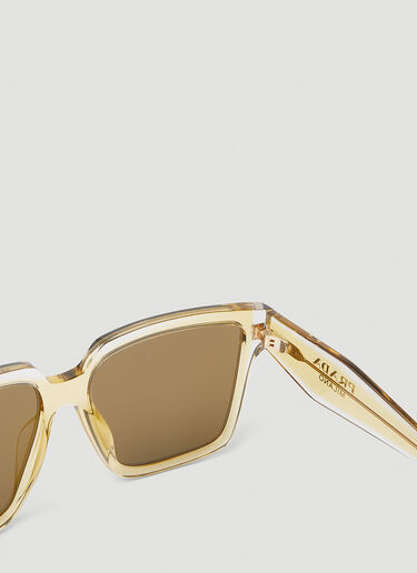 Prada 超大镜框太阳镜 黄色 lpr0253004