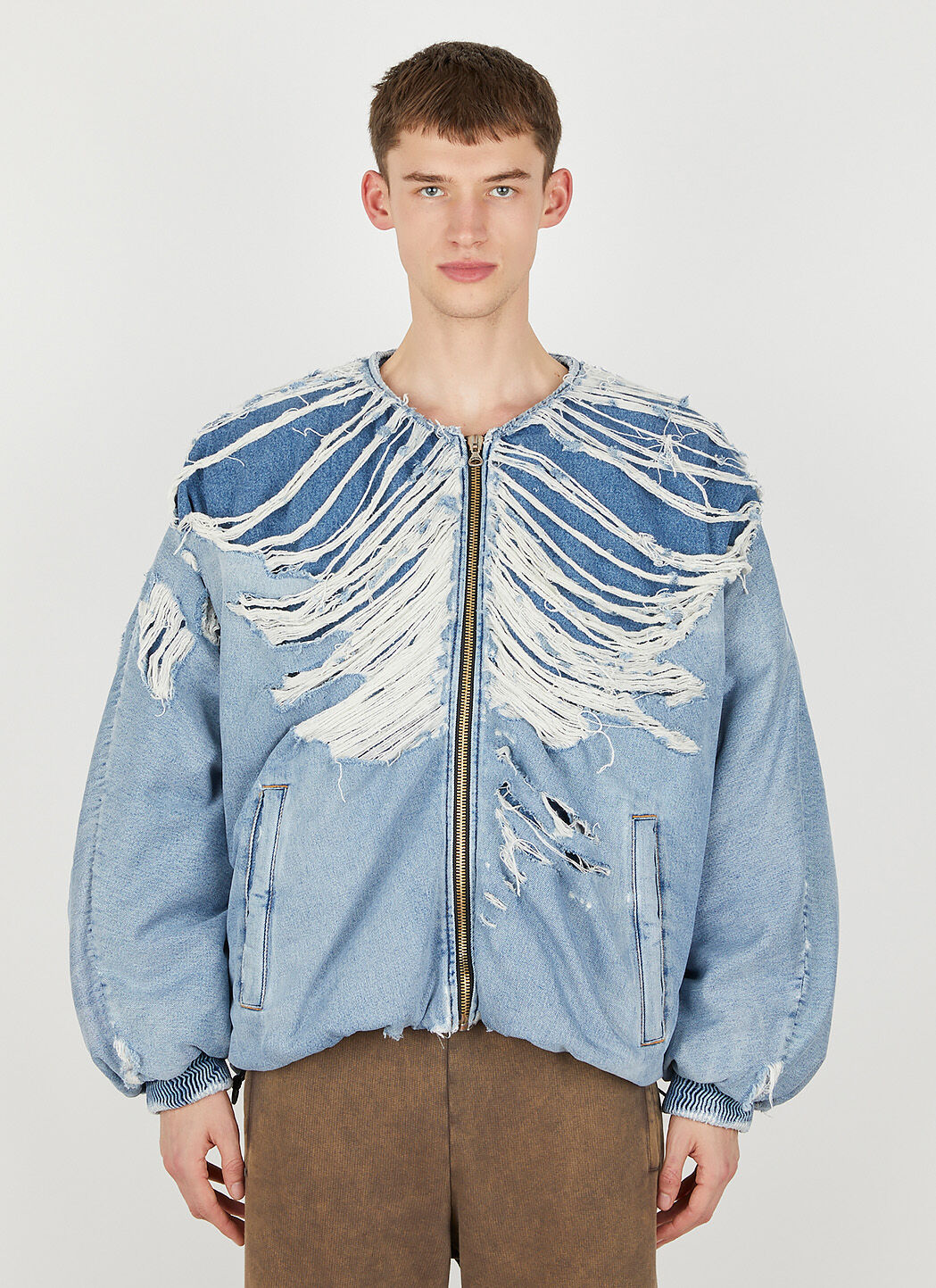Mens denim jacket with fringe online