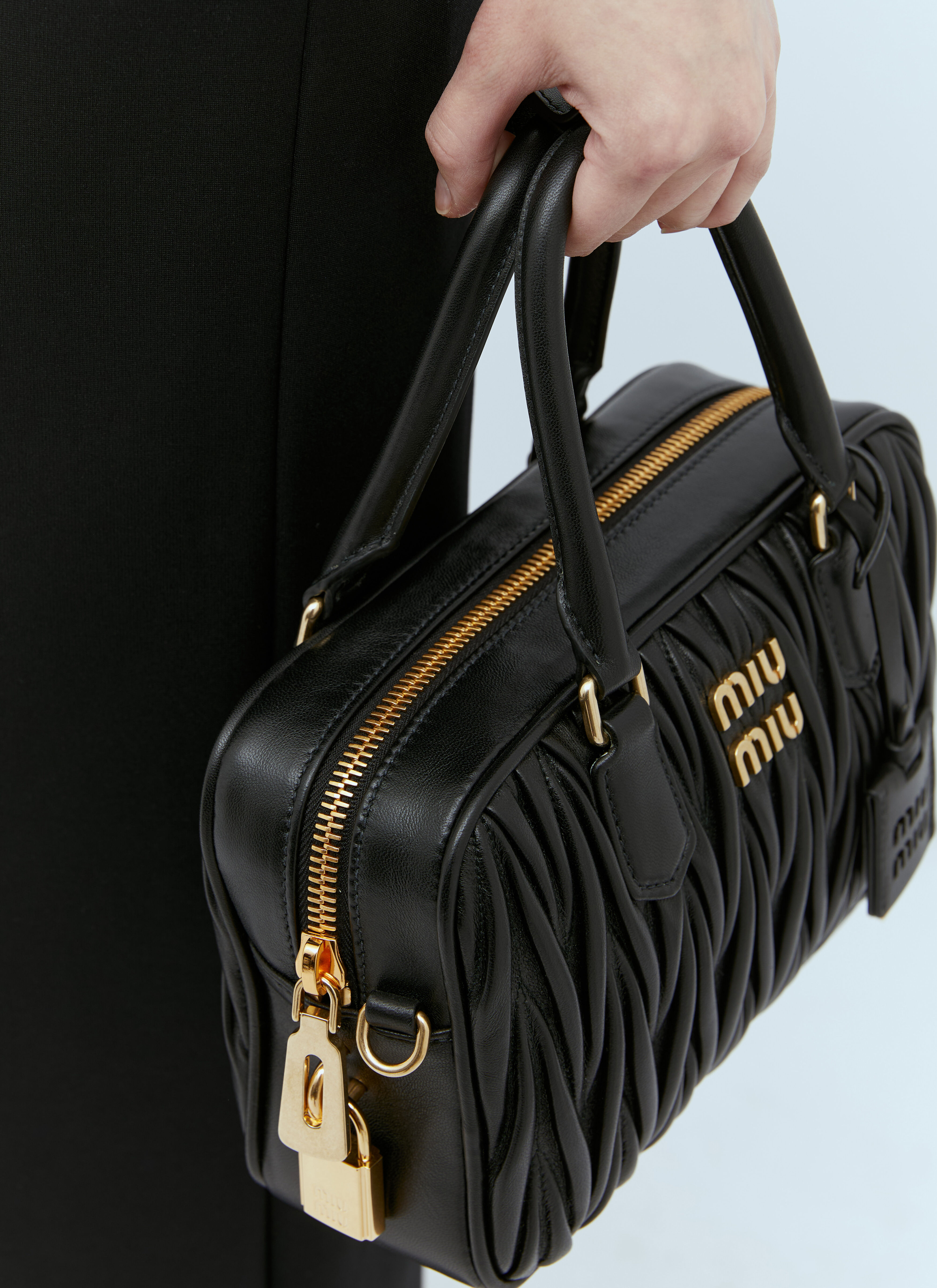 Miu Miu Women's' Arcadie Matelassé Handbag in Black | LN-CC®