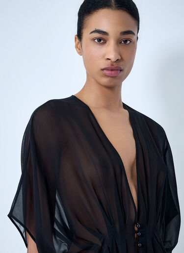 Sheer Button-Front Blouse Max Mara Sheer Button-Front Blouse Black max0264040