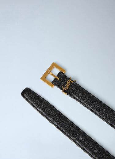 Saint Laurent Cassandre Thin Belt Black sla0149049