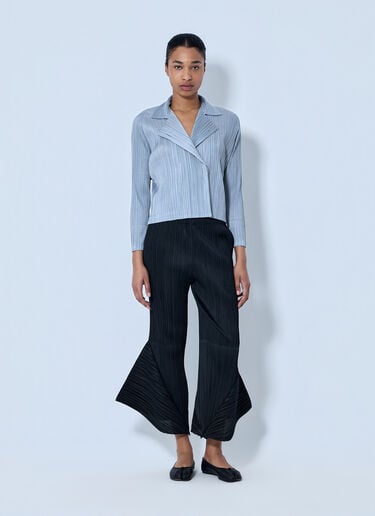 Pleats Please Issey Miyake Structured Pleat Long Sleeve Shirt Grey plp0264009