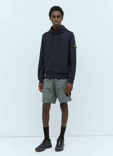 Stone Island Logo Patch Hooded Sweatshirt Navy sto0156062